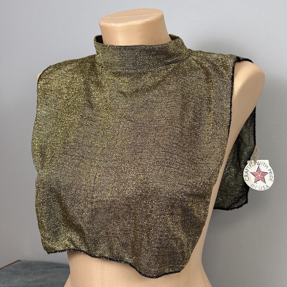 Vintage Gold Lame Dickey Dicky Dickie Lamé Made in the USA New NWT Metallic - Picture 1 of 6